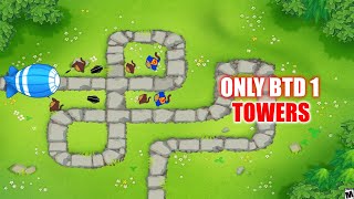 Can you beat BTD6 Only Using BTD1 Towers [upl. by Ahsuat]