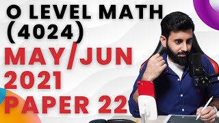 O level Math  MayJun 2021 Paper 2 [upl. by Okimuy]