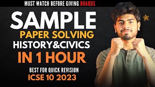 Sample Paper In 1 Hour  Historyamp Civics  ICSE 10 [upl. by Mirabella]