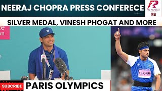 Neeraj Chopra Press Conference Silver Medal Vinesh Phogat Case Paris Olympics and More [upl. by Adnylam]