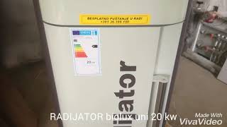 RADIJATOR biolux uni 20 kw kotao na pelet [upl. by Sanfourd239]