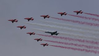 RAF Red ArrowsCF18 Flyby Aero Gatineau 2024 [upl. by Niad642]