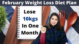 Indian Weight Loss Veg Diet Plan for February  Weight Loss  13001600 Cal Meal Plan for Fat Loss [upl. by Esekram]