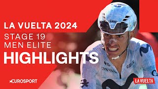 STATEMENT WIN 💪  La Vuelta a España Stage 19 Highlights  Eurosport Cycling [upl. by Ahsilat312]