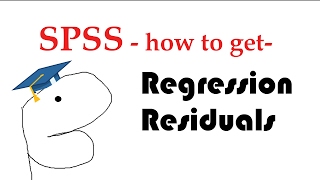 SPSS regression residuals  unstandardized standardized studentized [upl. by Eerolam]