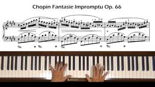 Chopin Fantaisie Impromptu Op 66 Piano Tutorial Part 1 [upl. by Kotick]