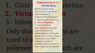 Programming in C virtual function pgtrbcs pgtrb [upl. by Ynalem]