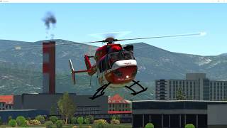 Xplane11 Christoph 54 Landung an der Station am Flugplatz Freiburg EDTF [upl. by Jasper510]