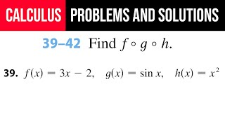 39 Find f°g°h fx3x2 gxsin⁡x hxx2 [upl. by Erimahs216]