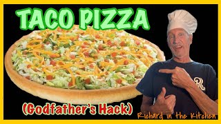 HOMEMADE TACO PIZZA PIE GODFATHERS HACK  Richard in the kitchen [upl. by Harty]