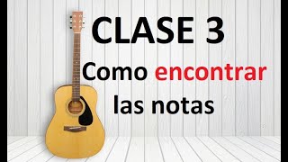 Como Encontrar las Notas en la Guitarra  Curso Teoría LECCION 3 [upl. by Airdnaz149]