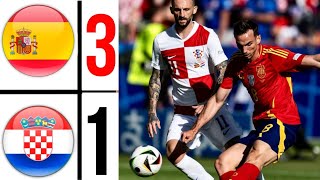 Spain vs Croatia 30 EURO 2024  España 30 Croacia EURO 2024 [upl. by Willy]