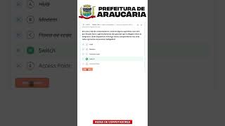 PARTE 2 FAFIPA  CONCURSO Araucária Paraná  REDES DE COMPUTADORES [upl. by Dachia976]