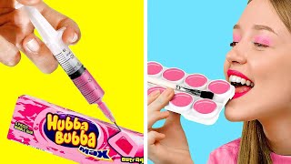 FUNNY WAYS TO SNEAK YOUR CANDIES ANYWHERE  Genius Foods Hacks And Tricks By 123 GO [upl. by Baal]