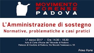 LAmministrazione di sostegno  Normative problematiche e casi pratici  Prima Parte [upl. by Ingram478]