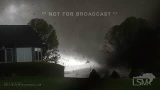 04262024 Minden IA  Violent Damaging Tornado Tearing Houses Apart [upl. by Ever]