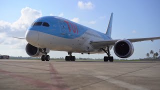 Return of TUI Flights to Zanzibar  Captured by Drone Zanzibar Production Team [upl. by Filiano435]