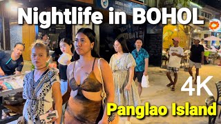 🇵🇭 PANGLAO BOHOL Philippines  NIGHTLIFE on Alona Beach [upl. by Benny]