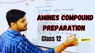 Amines organic chemistry class 12  partI  Preparation of amines [upl. by Aleras]