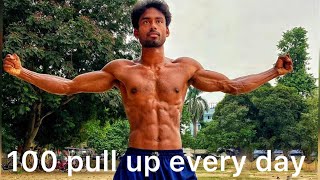 100 pull ups every day calisthanics homeworkout pullups motivation youtubevideo viralvideo [upl. by Naiditch758]