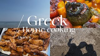 Greek Cooking Diaries Vegetarian Gemista Stuffed Vegetables amp Crispy Fried Chicken Episode 3 [upl. by Alletsyrc977]