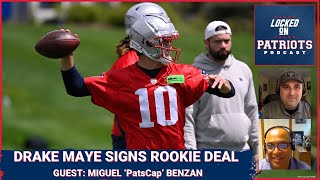 New England Patriots Drake Maye Signs Rookie Contract Remaining Rookie Deals Salary Cap Update [upl. by Niwrek]