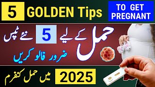 5 Golden Tips To Get Pregnant Fast How To Conceive Naturally in 1 month Pregnancy Home Remedies [upl. by Ellebanna994]