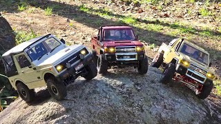 112 scale WPL Jimny amp MN82 LC79 team rock crawling offroad rccar rc toys truck [upl. by Yeldar]