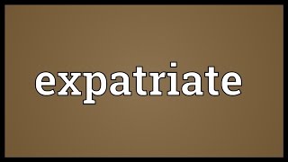 Expatriate Meaning [upl. by Netti]