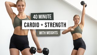 40 MIN SWEAT  STRENGTH Workout With Weights  Full body Toning amp Strengthening Home Workout [upl. by Ursa]