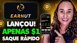 Encontrei NOVO SITE Para GANHAR EM DÓLAR Pelo Celular Earnut  Dinheiro Online [upl. by Aibara]