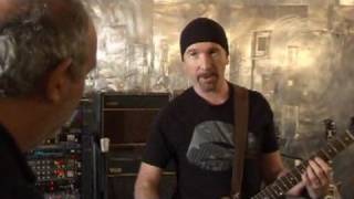 U2s The Edge demonstrating his guitar rig 12 [upl. by Analrahc937]