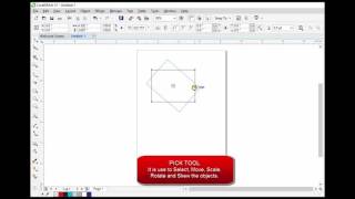 CorelDraw X7 Tutorials  Use of Pick Tool [upl. by Tedmund14]