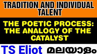 The Analogy of the catalyst  Tradition and Individual Talent by TS Eliot Literary Criticism BAMA [upl. by Barger]