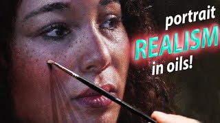 How to PAINT a PORTRAIT  Painting realistic SKIN TONES in Oils  GLAZING [upl. by Kezer]