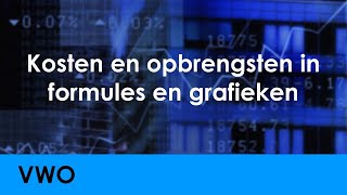 Kosten en opbrengsten in formules en grafieken  Economie voor vwo  Vraag en Aanbod [upl. by Swaine]