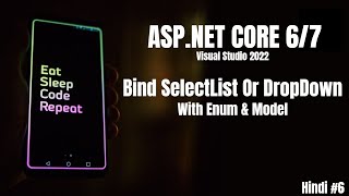 6 Bind Select List or DropDown with Enum using Model in ASPNET MVC CORE 67 DropDown Menu [upl. by Annaj417]