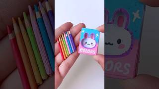 DIY miniature color pencil 🌈 shorts tonniartandcraft art love diy [upl. by Lekcim]