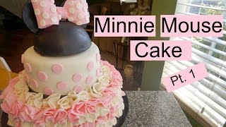 Minnie Mouse Cake Part 1 [upl. by Atcliffe]