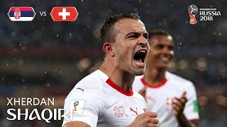 Xherdan SHAQIRI Goal  Serbia v Switzerland  MATCH 26 [upl. by Ayhtnic]