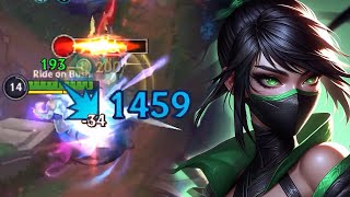 Wild Rift Akali 1459 Crit Damage One Shot Delete Gameplay in Season 15 Build amp Runes [upl. by Aicxela]