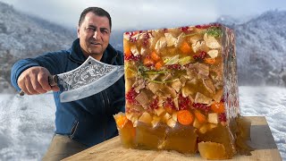 ¡Cubo de Aspic Gigante Congelado hecho con Caldo de Carne [upl. by Rhynd]