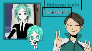 Haikyuu texts  phosphophyllite  houseki no kuni [upl. by Lemhar]