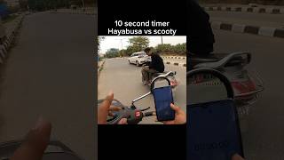 10 second timer hayabusa vs scooty shorts youtubeshorts [upl. by Dorelia]