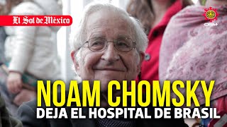 Noam Chomsky deja el hospital de Brasil [upl. by Iruj]