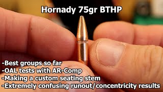 223 Rem  75gr Hornady BTHP with ARComp [upl. by Sinnaiy41]