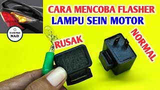 Cara mengetes flasher lampu sein motor rusak atau normal [upl. by Bramwell]