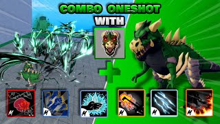 TRex Combo One Shot With All Melee  Blox Fruits update 20 [upl. by Leirza901]