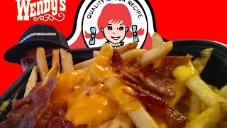 WENDYS NEW BACONATOR FRIES FOOD REVIEW  149 [upl. by Atnaloj]