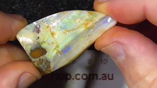 Gem Boulder Opal Rough from Queensland Australia  Ro1048 [upl. by Llezniuq]